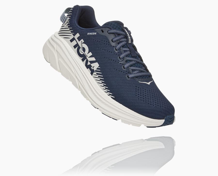 Hoka Mens Running Shoes NZ - Hoka One One Rincon 2 Navy/White (RSX491357)